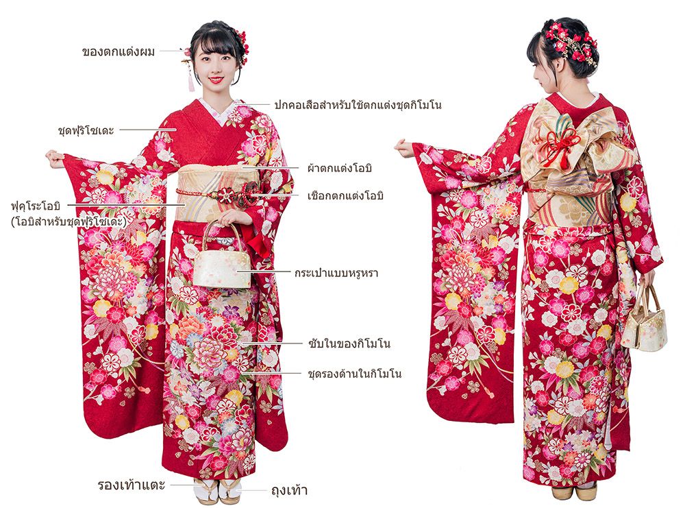 เซทกิโมโนฟุริโซเดะ(พร้อมทำผม)