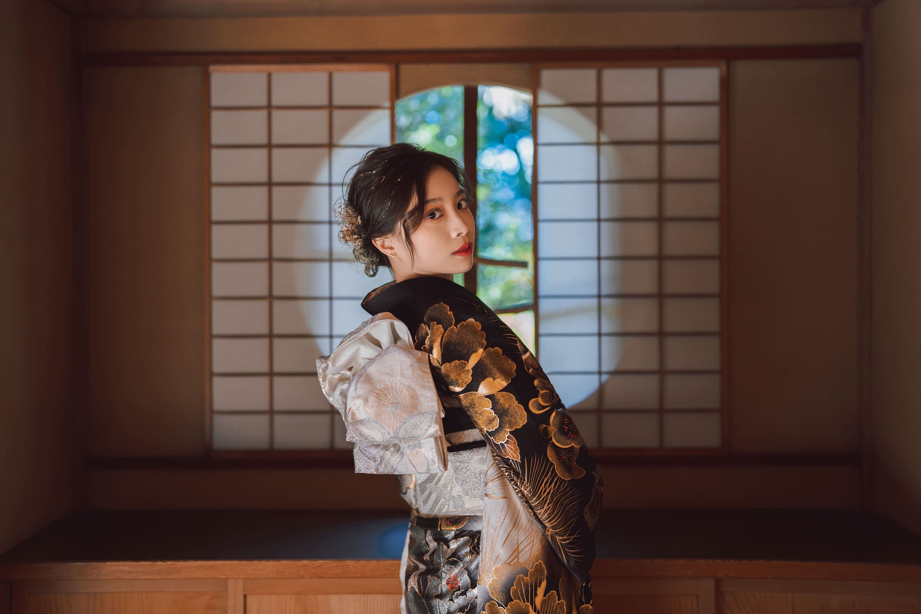 Luxury Silk Furisode Kimono Plan(included premier hair set)